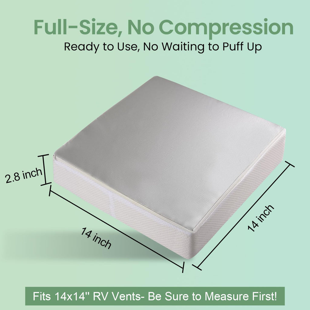 Waterproof Non Slip 14x14 In RV Vent Insulator and Camper Skylight Cover C7645