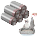 50 Count Jumbo Cat Litter Box Liners 39 x 22 Inch Gray Red G686