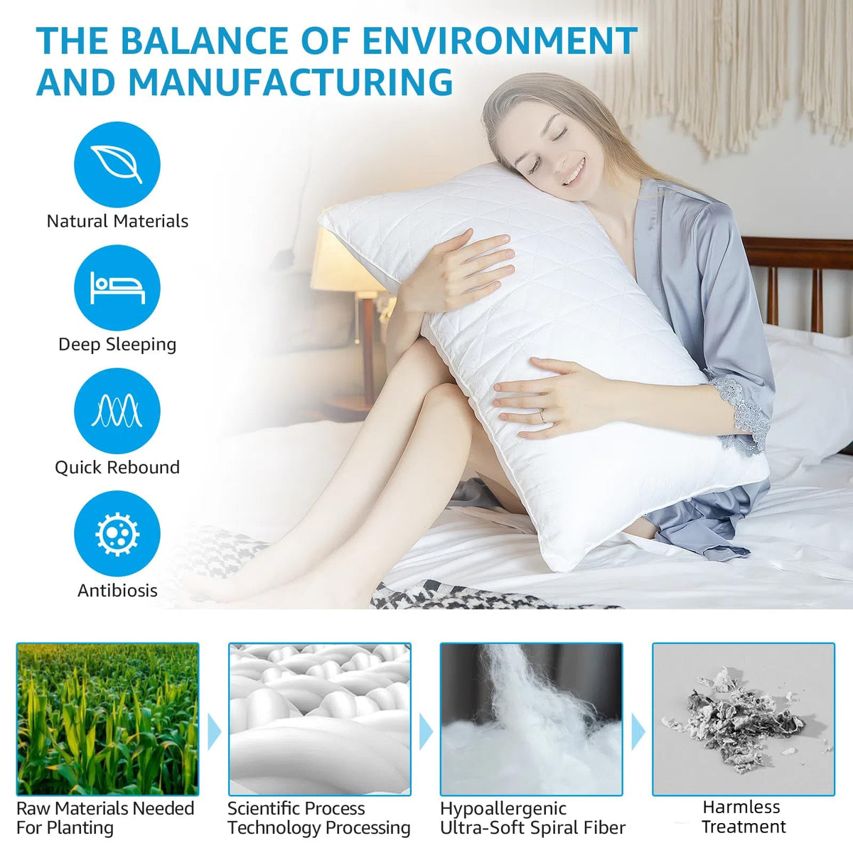 King Size Down Alternative Pillows Set of 2 I34655