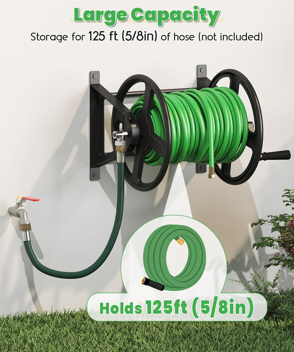 Wall Mounted Garden Hose Reel with Leader Hose Z71254