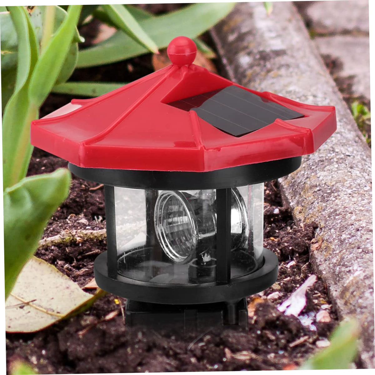 Solar Powered Rotating Lighthouse Garden Lights I761652