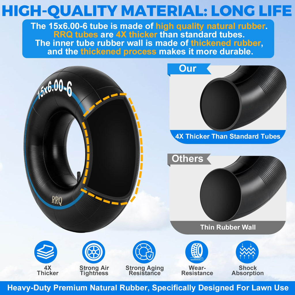 15x6.00-6 Lawn Mower Inner Tube, 2 Pack L59524