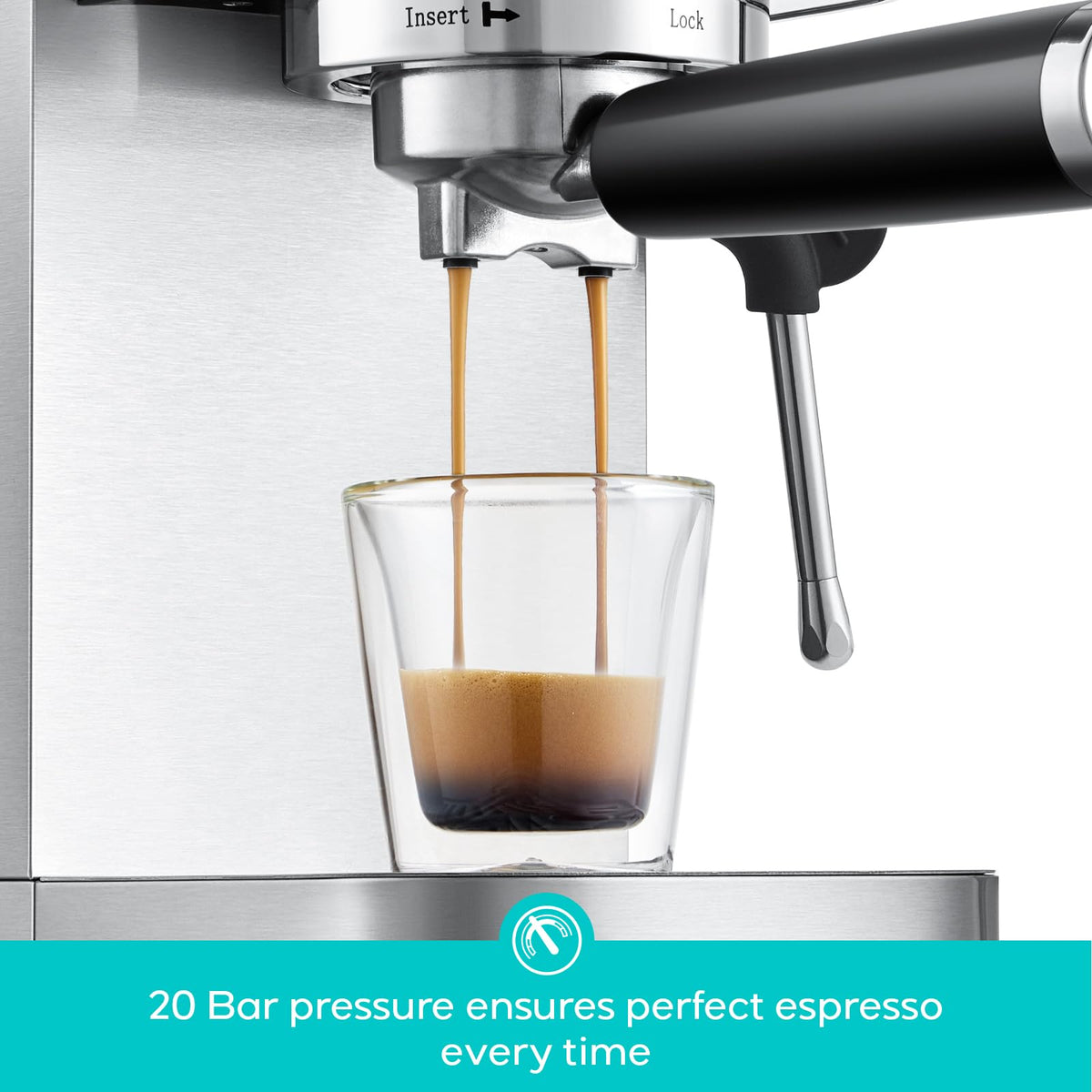 Stainless Steel Espresso Machine with Steam Wand B73755