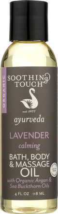 Organic Calming Lavender Bath, Body & Massage Oil, 4 Oz H344341