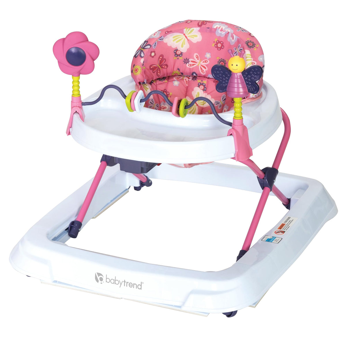 Activity Walker with Toy Bar, Front Wheels, Tray, Adjustable Height and Fold Frame V333733