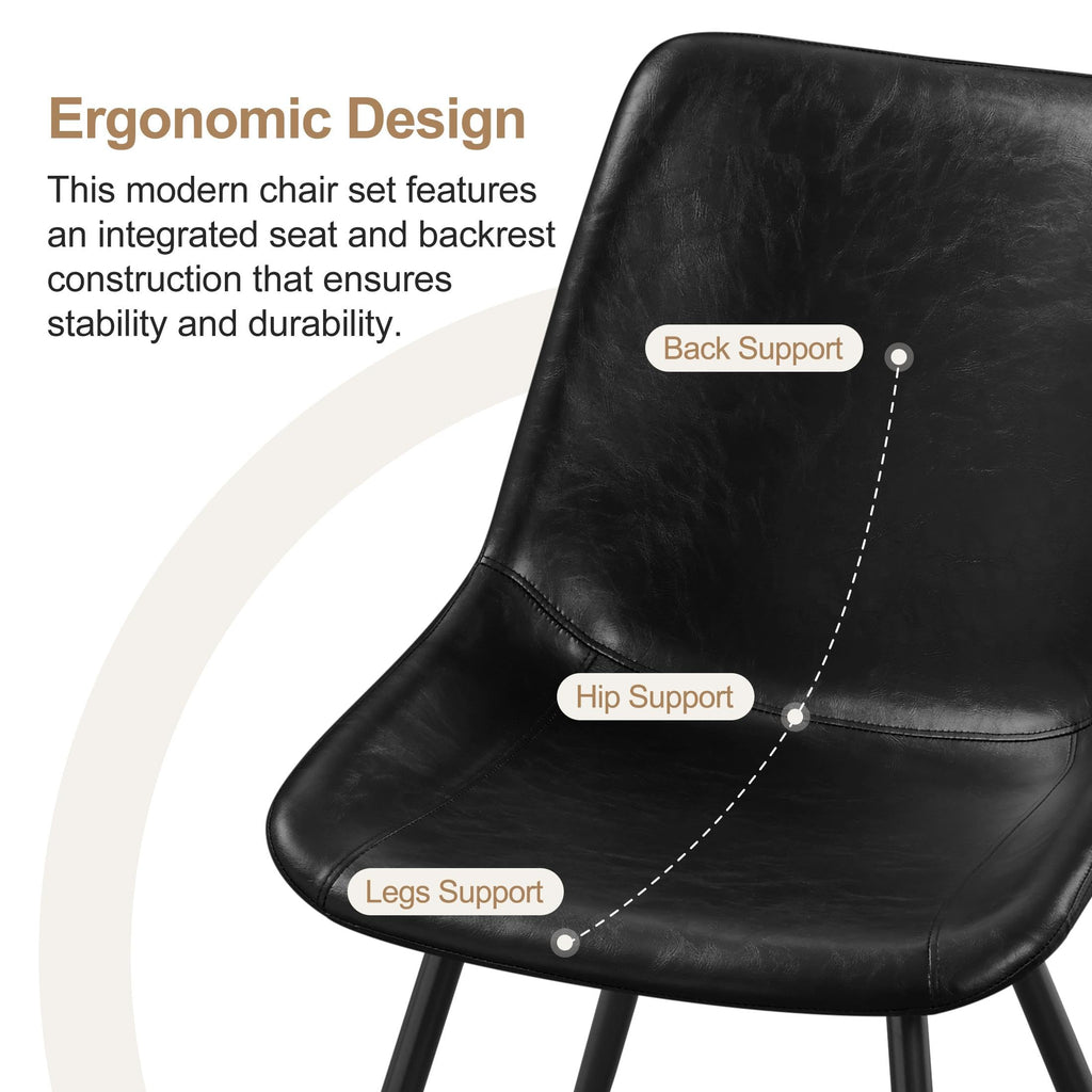 Black Dining Chairs Set of 6 Y27763
