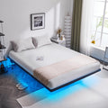 14 Inch Full Floating Bed Frame with USB Charging Station and LED Lights G527339