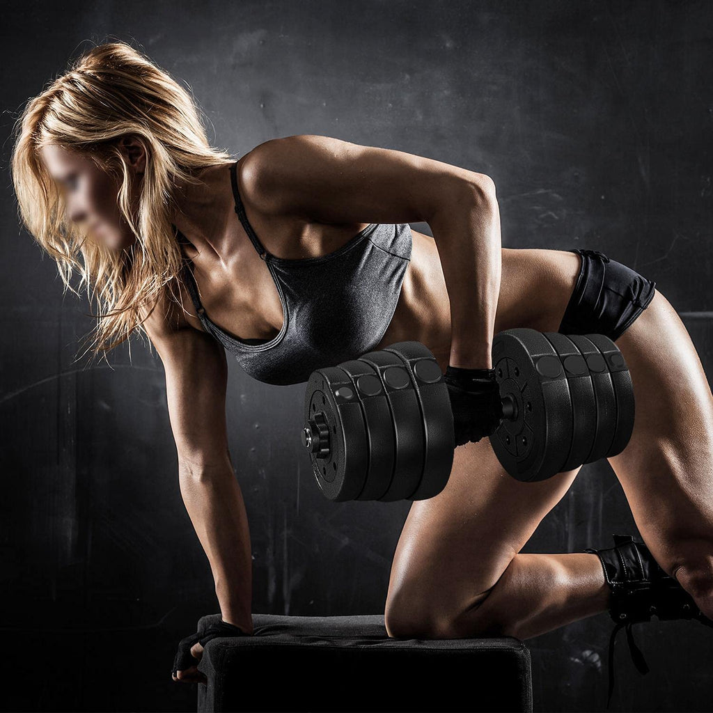 Adjustable Dumbbell Set with Spinlock Collars F114969