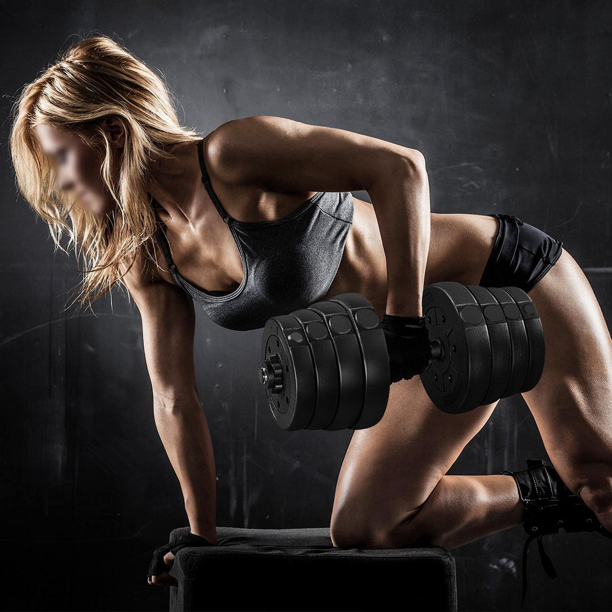 Adjustable Dumbbell Set with Spinlock Collars F114969