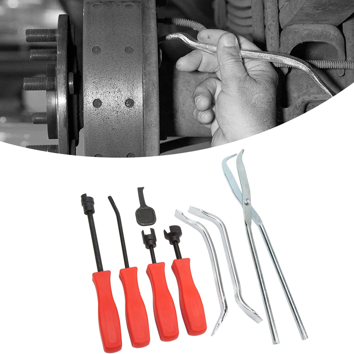 8 Pcs Drum Brake Tool Kit with Storage Box E953