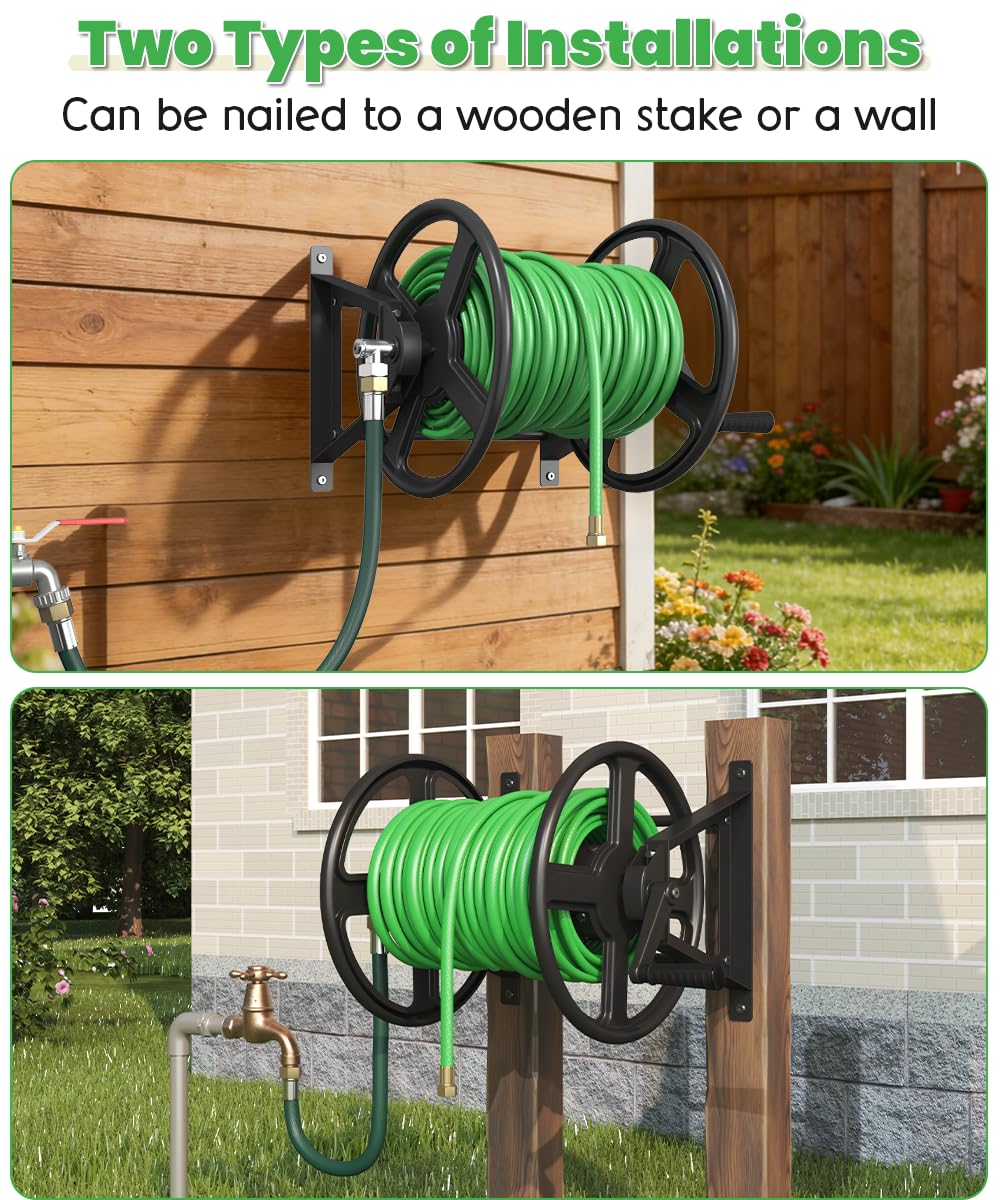 Wall Mounted Garden Hose Reel with Leader Hose Z71254