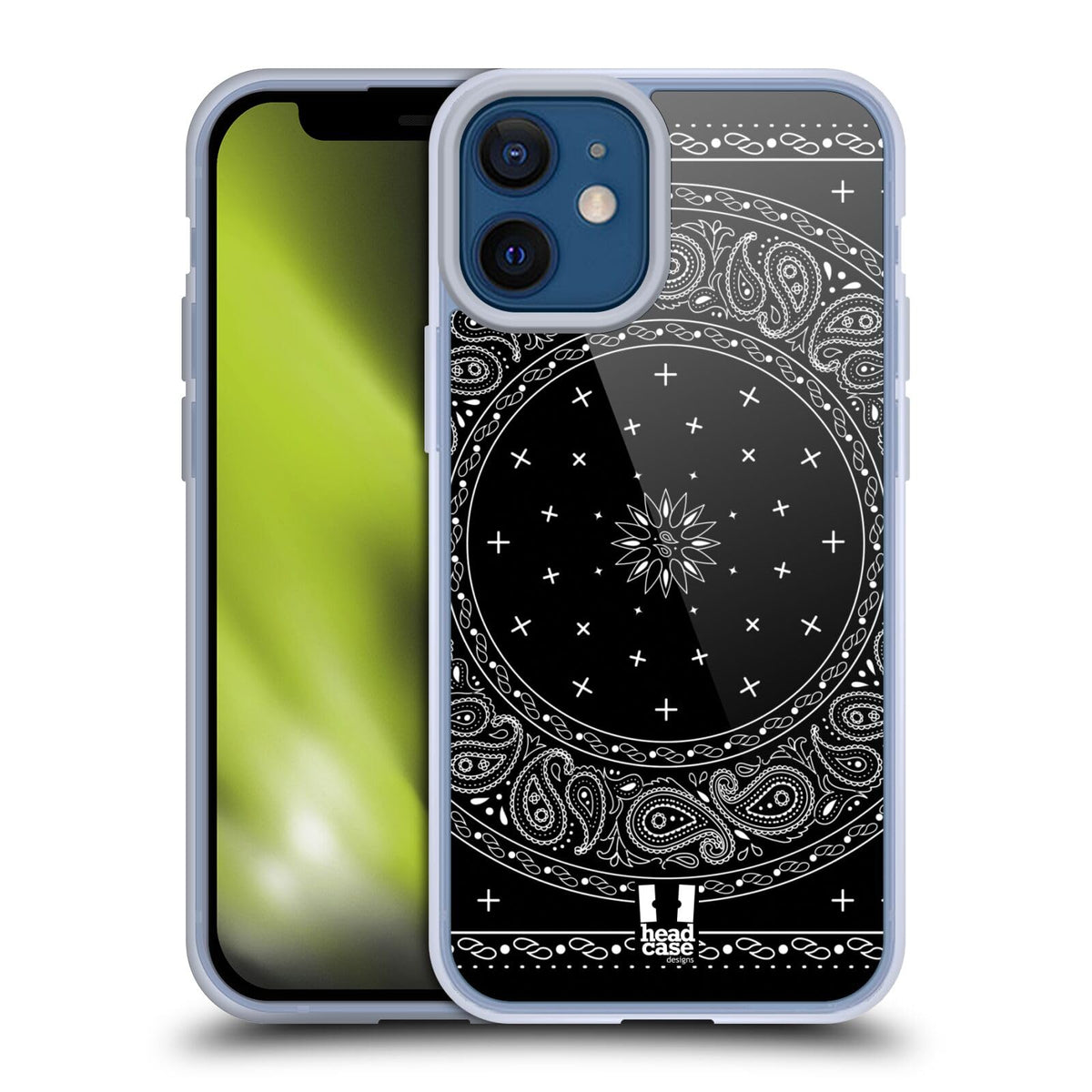 Black Classic Paisley Bandana Gel Case E700