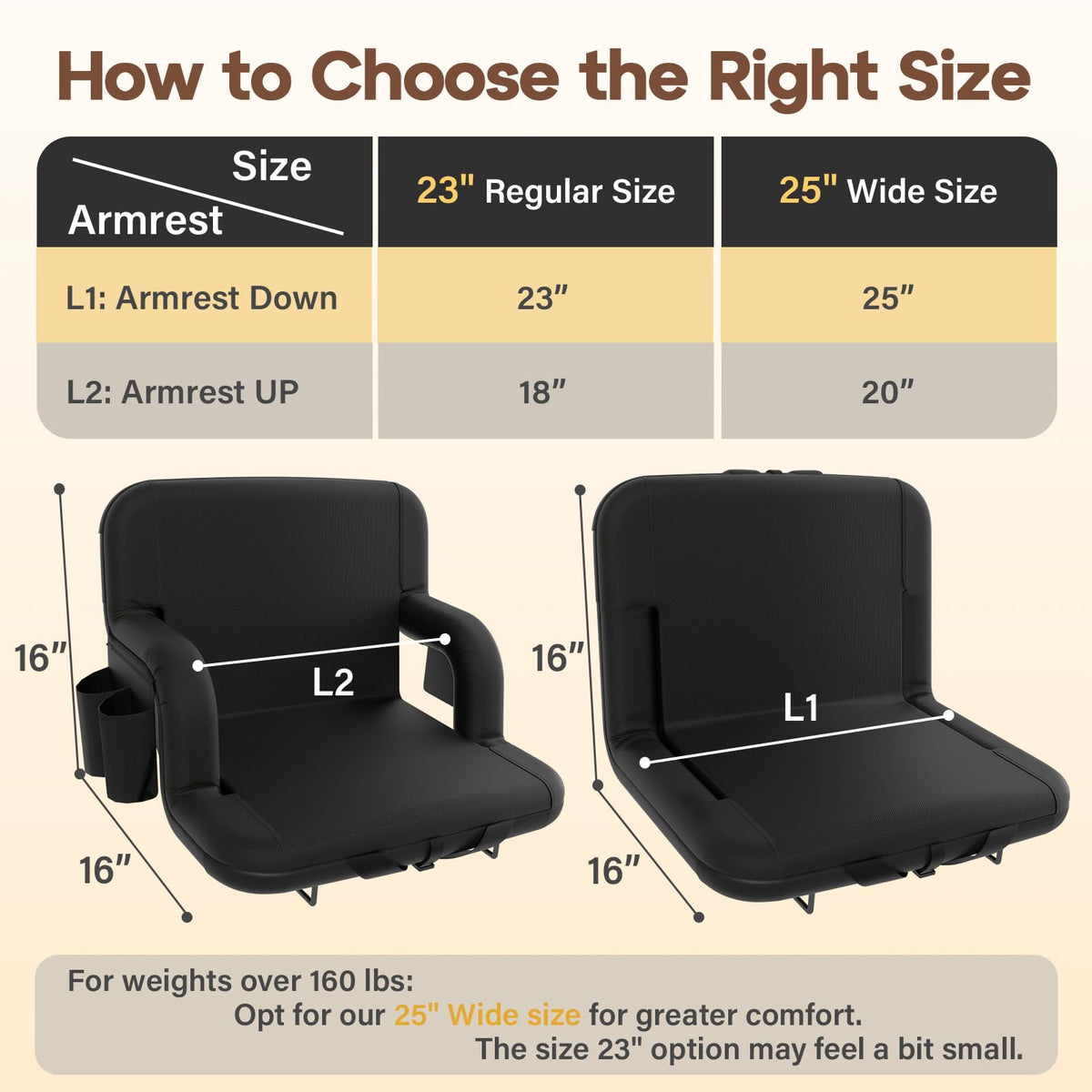 Stadium Seat with Back Support U639694