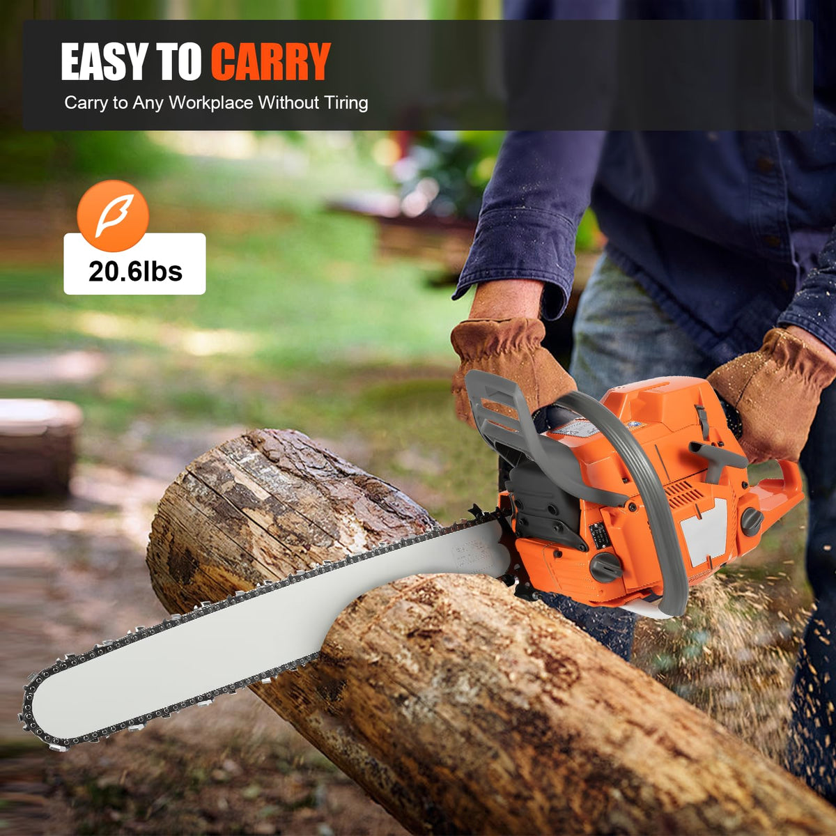 24'' 72CC 2-Stroke Gas Chainsaw K5498