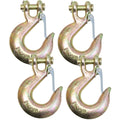 4 Pack 3/8" Grade 70 Forged Clevis Slip Hook with Safety Latch M9961