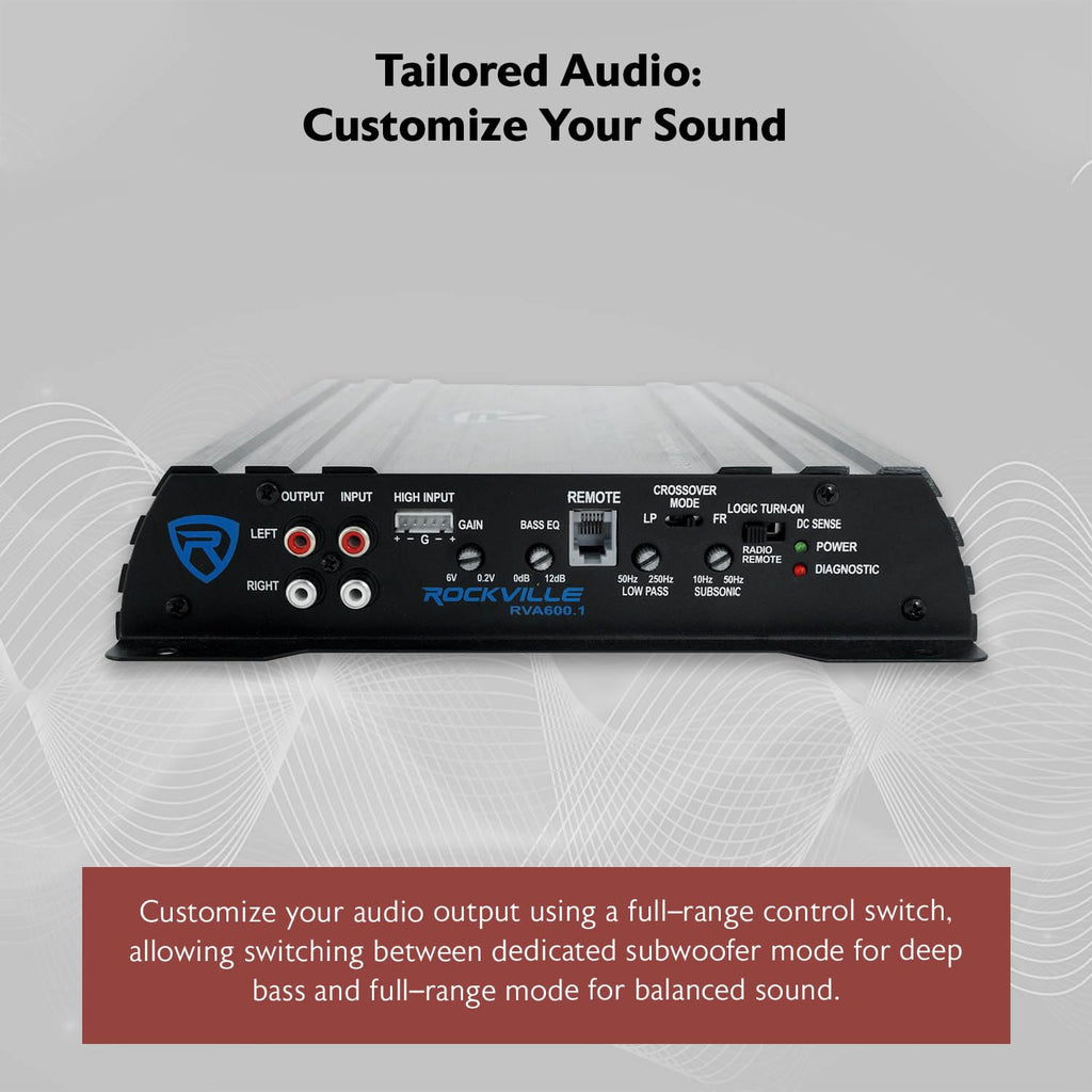 Dual 10" Car Subwoofer Enclosure with Mono Amplifier W132430