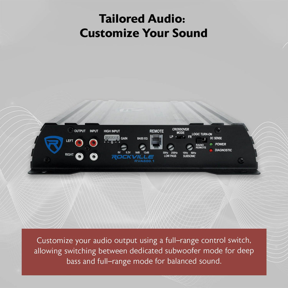 Dual 10" Car Subwoofer Enclosure with Mono Amplifier W132430