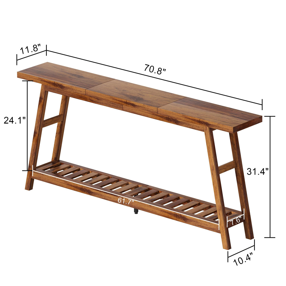 70.9 Inch 2-Tier Console Table O915