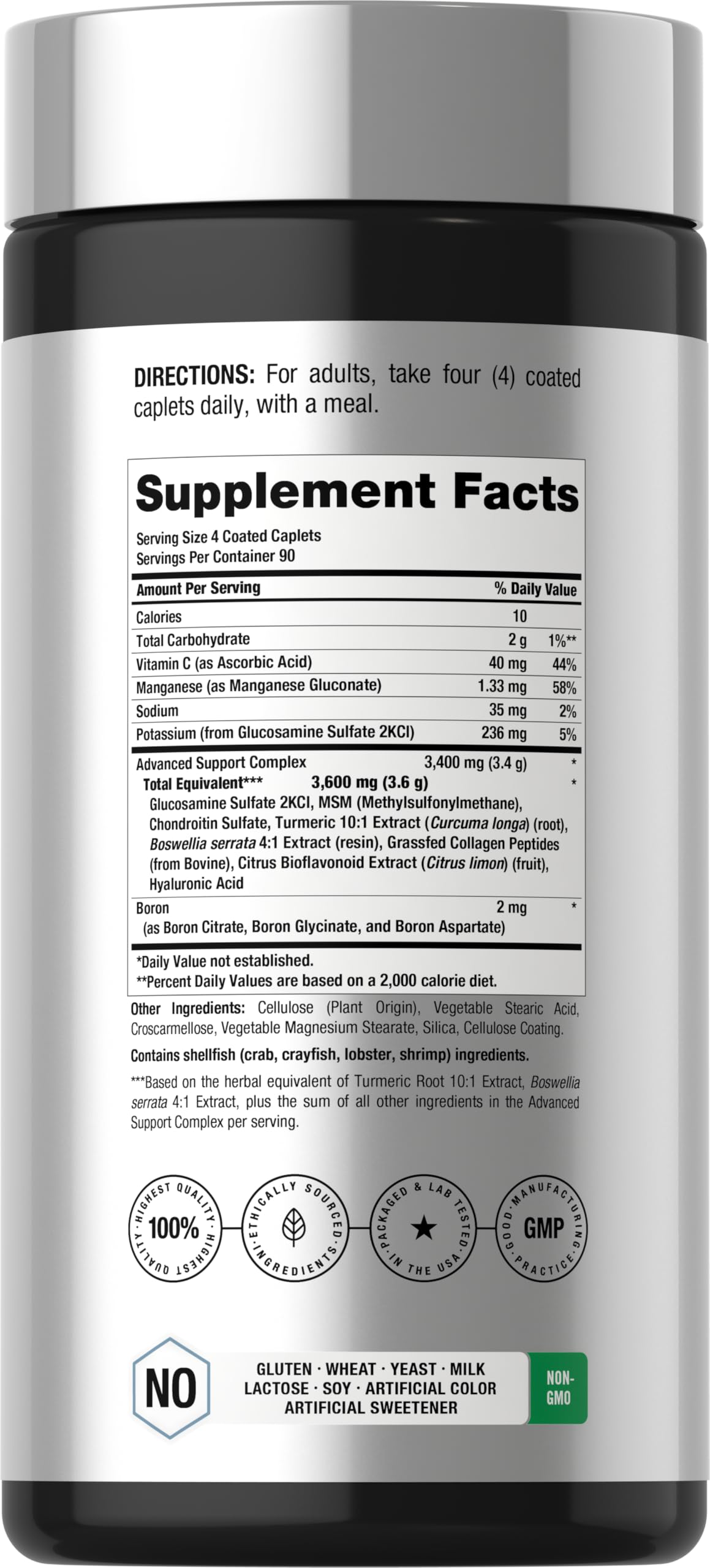 Glucosamine Chondroitin MSM 360 Caplets D62047