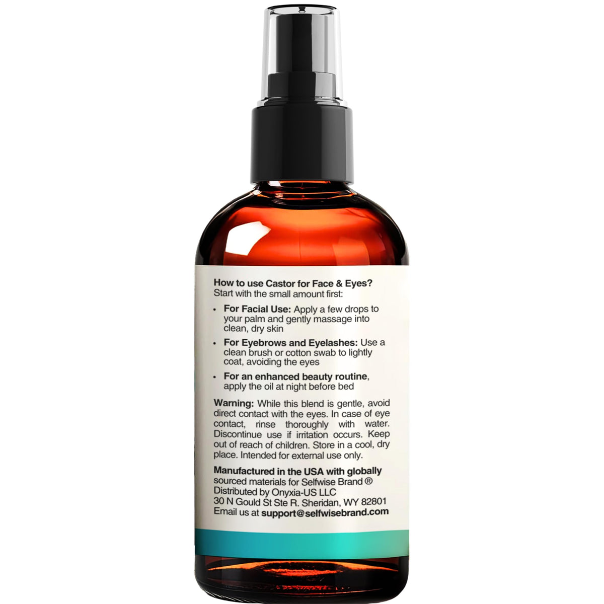 Organic Castor Oil with Jojoba Rosehip Grapeseed Squalane Vitamin E 1oz Z574
