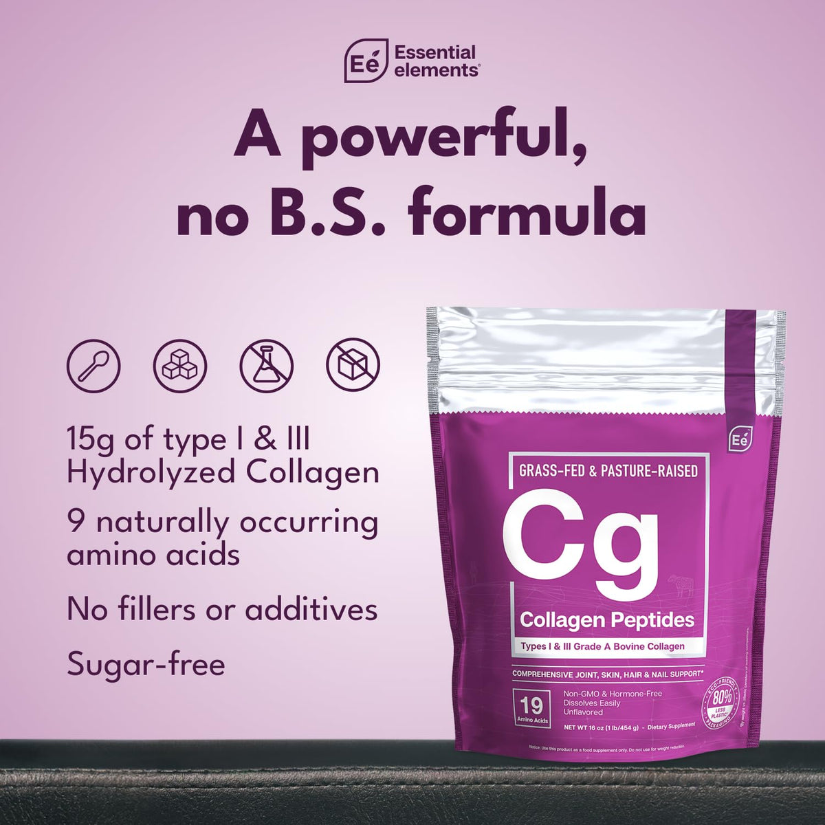 Hydrolyzed Collagen Peptides Powder 30 Servings Q382