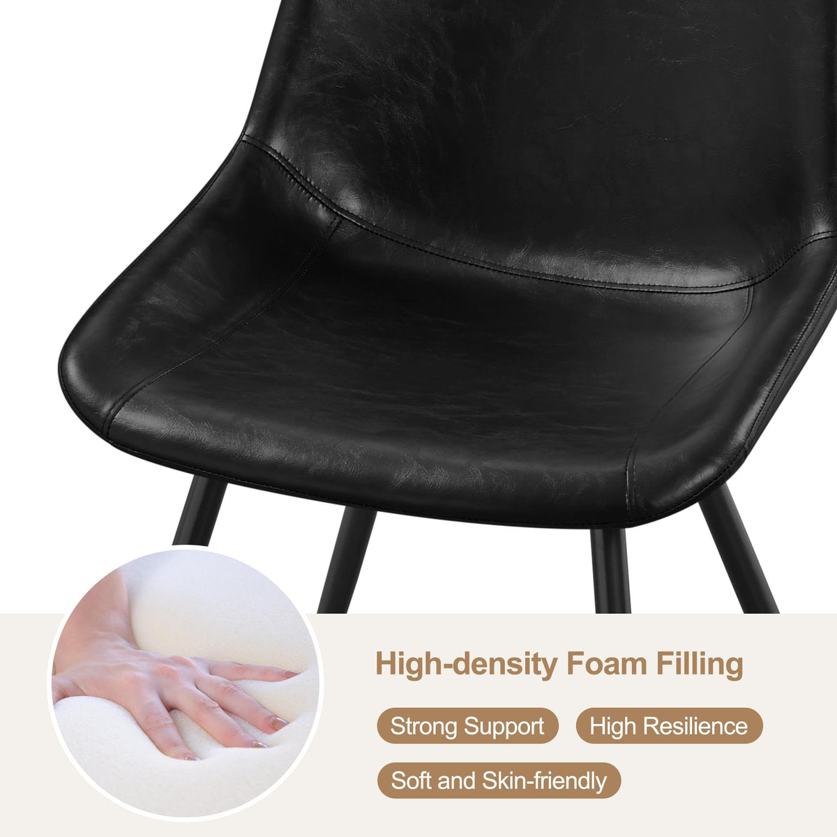 Black Dining Chairs Set of 6 Y27763