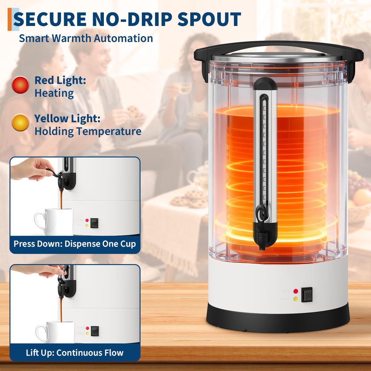 Large Capacity Stainless Steel Electric Coffee Urn D1397