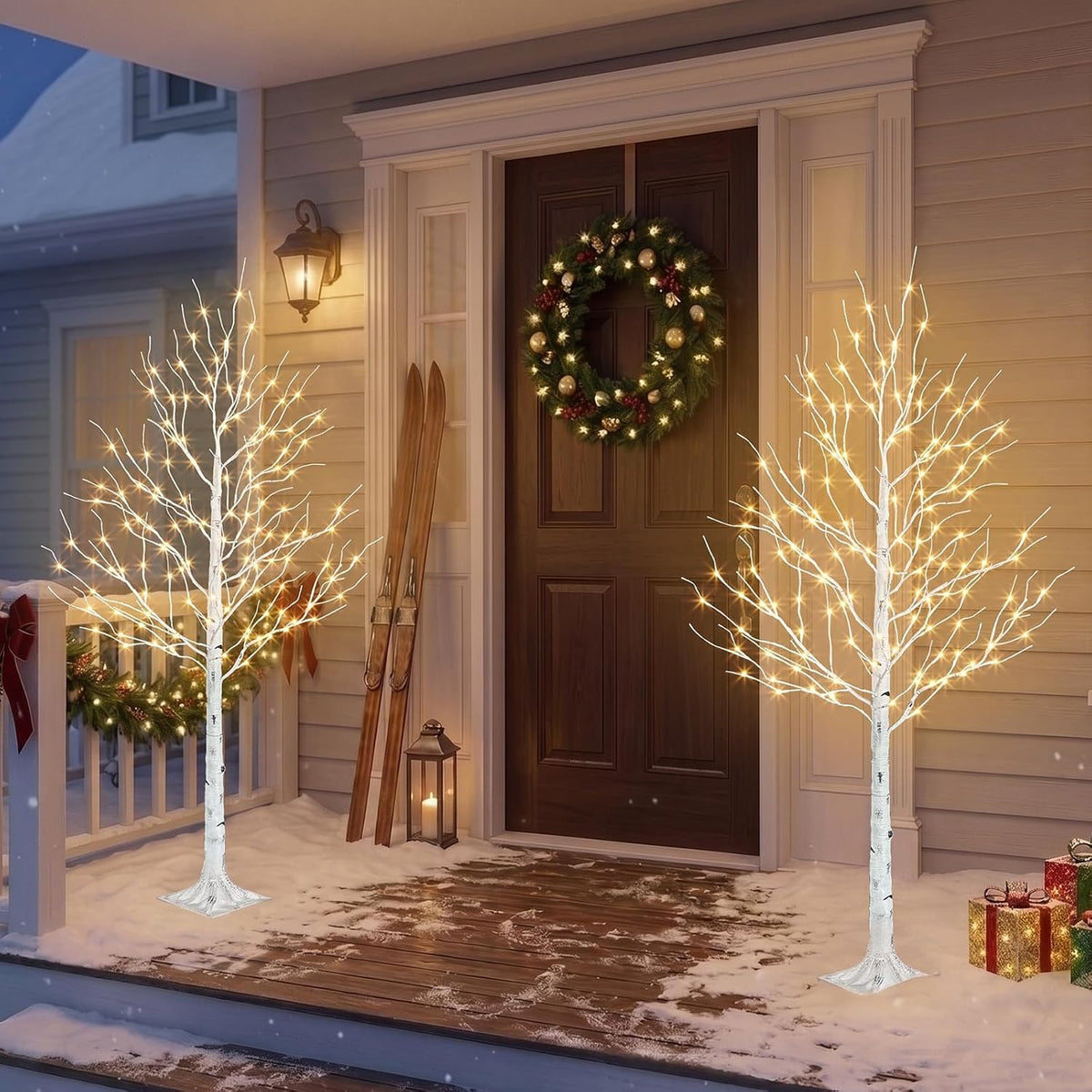 6ft Prelit White Christmas Trees 2Pack Y747864