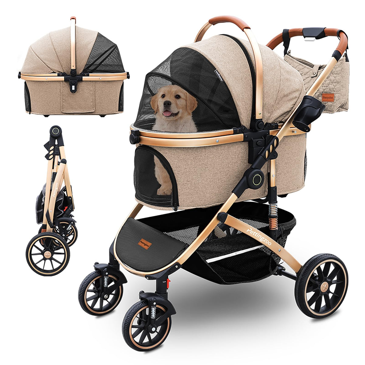 Dog Stroller with Removable Carrier J8371