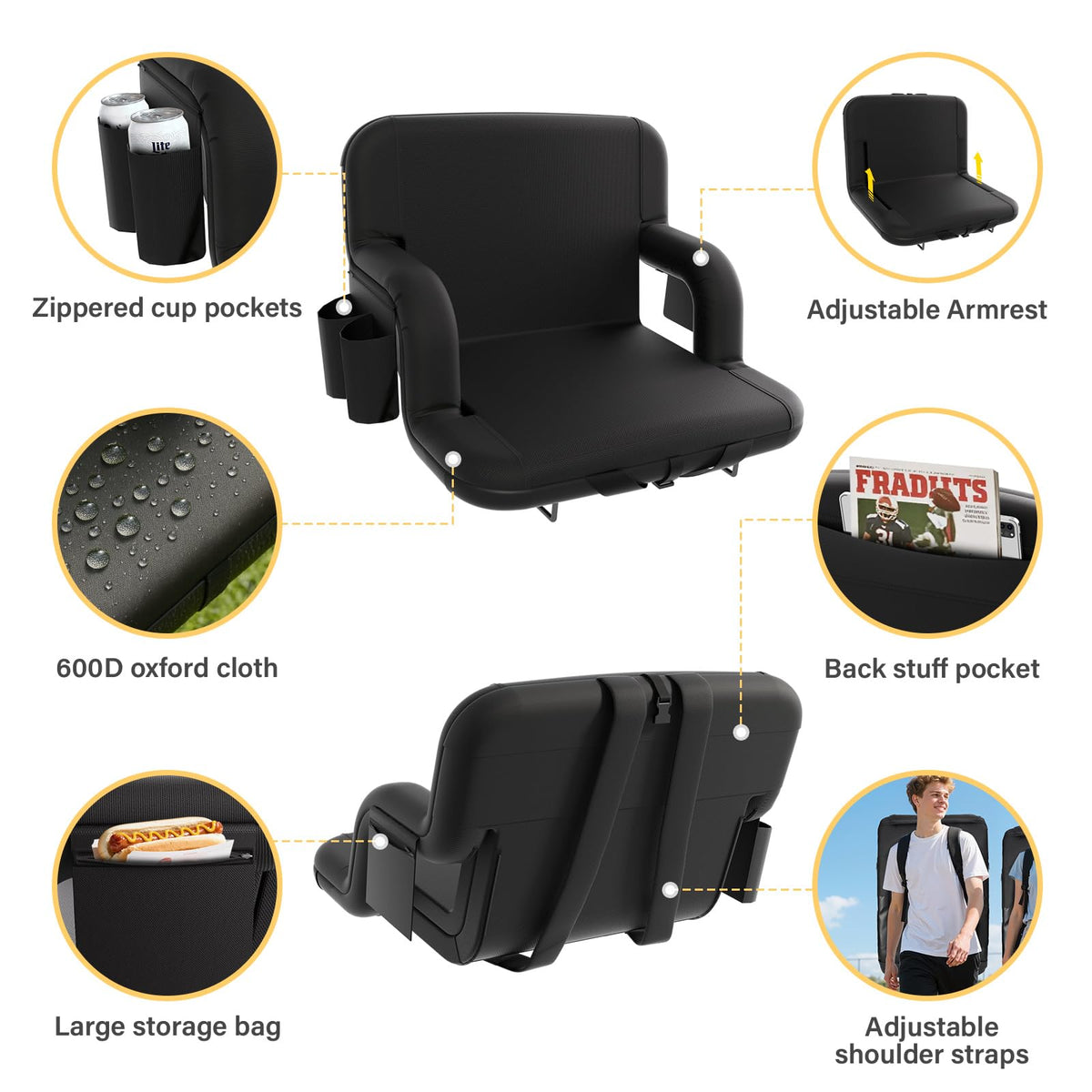 Stadium Seat with Back Support U639694