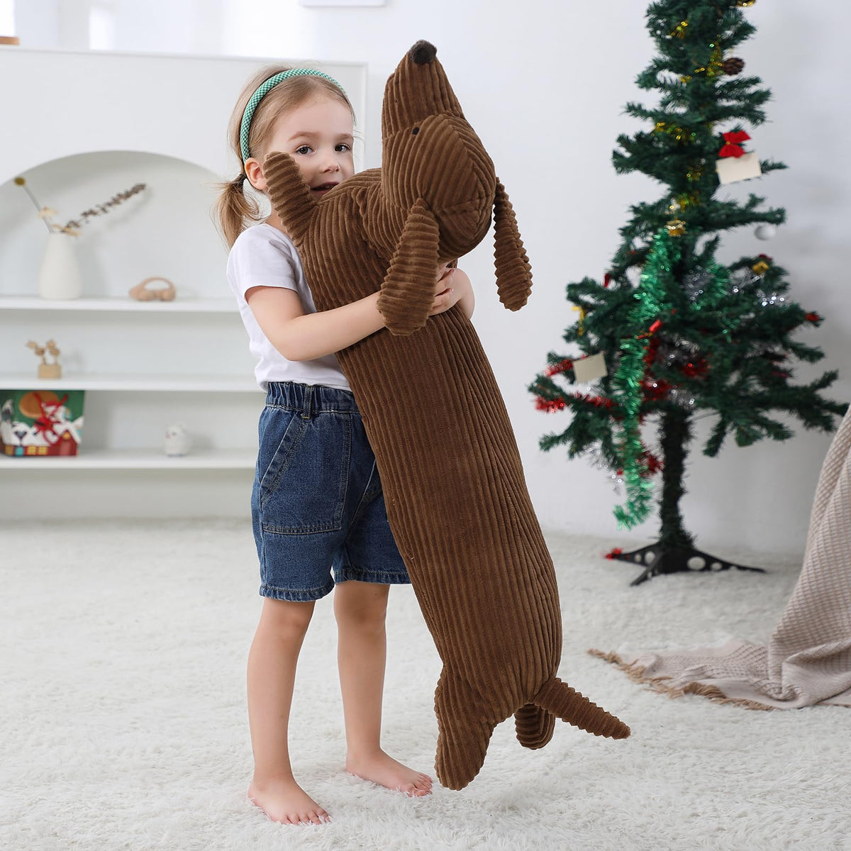 36" Dachshund Dog Stuffed Animal Plush Body Pillow B507