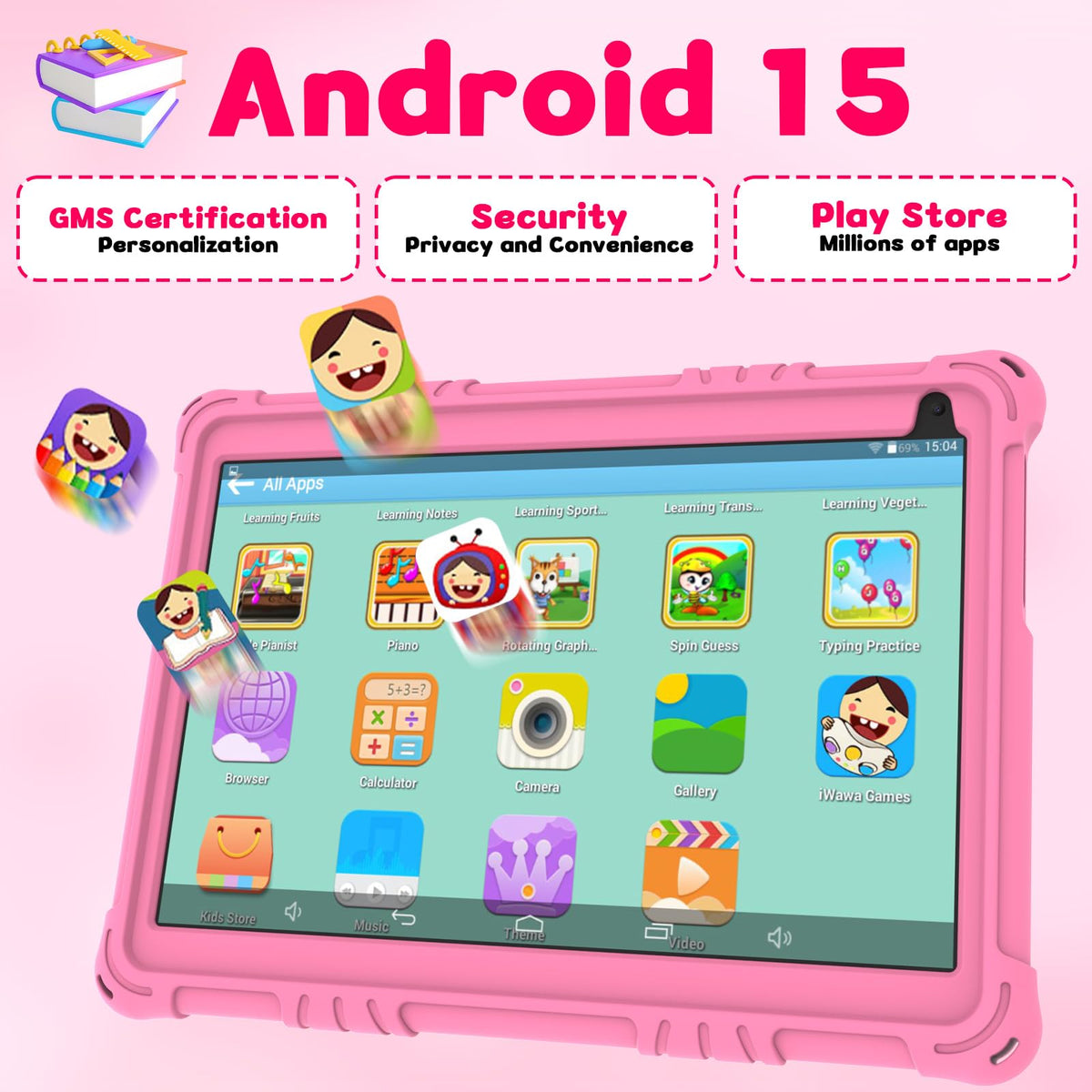 10 inch Kids Tablet 8GB RAM 32GB ROM Pink P282067