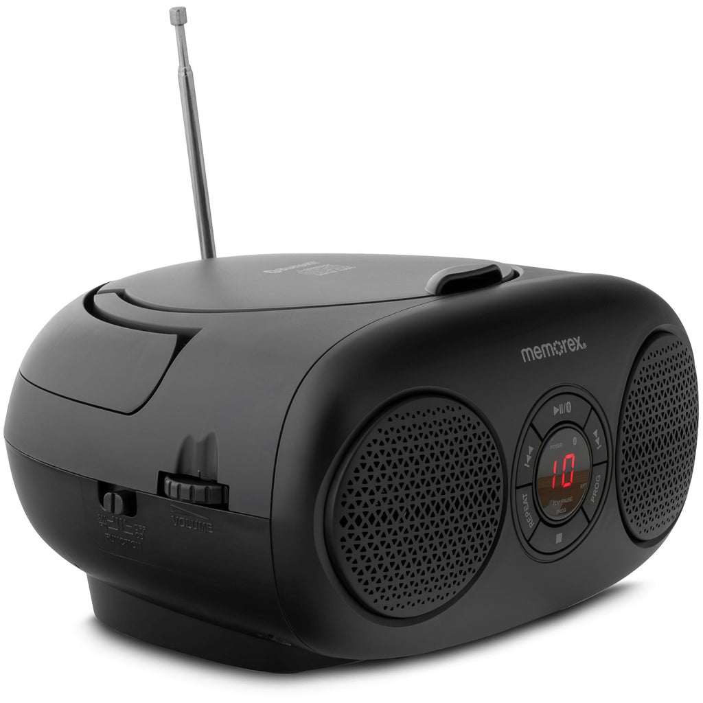 AM/FM Top Loading CD Player Portable Stereo with Auxiliary Input and LED Display V7221