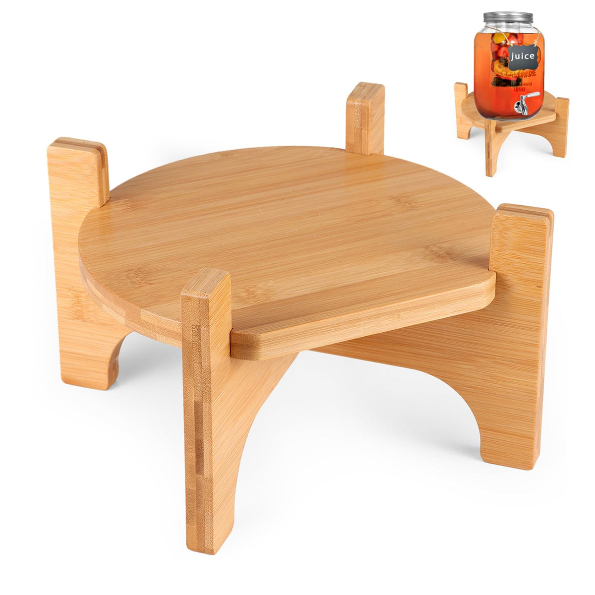 Bamboo Drink Dispenser Stand U2784
