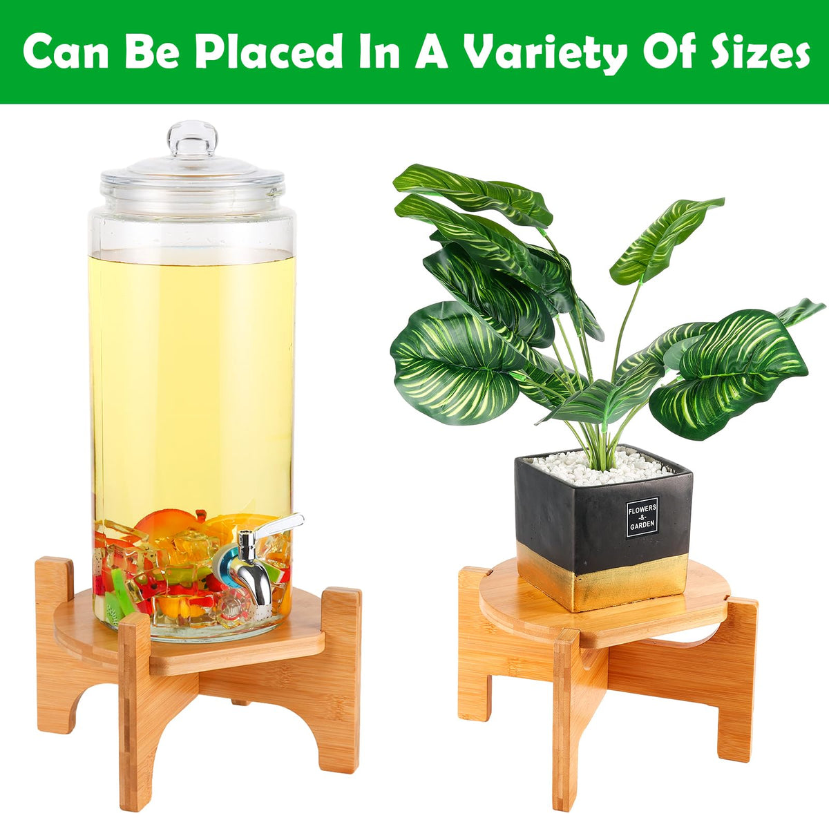 Bamboo Drink Dispenser Stand U2784