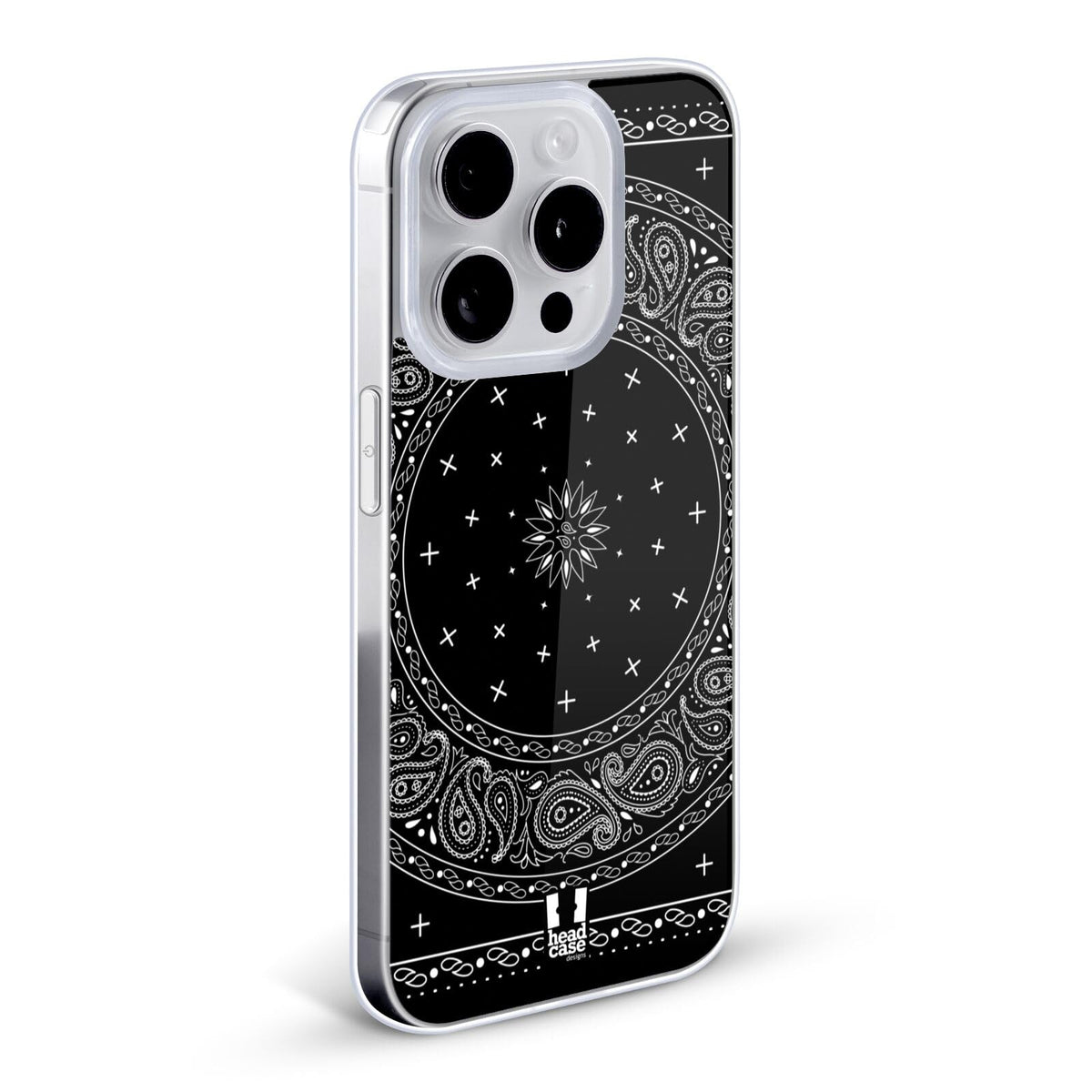 Black Classic Paisley Bandana Gel Case E700