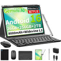 Android 16 Tablet with Keyboard 26GB 256GB 2TB Octa-Core Black Case Z191
