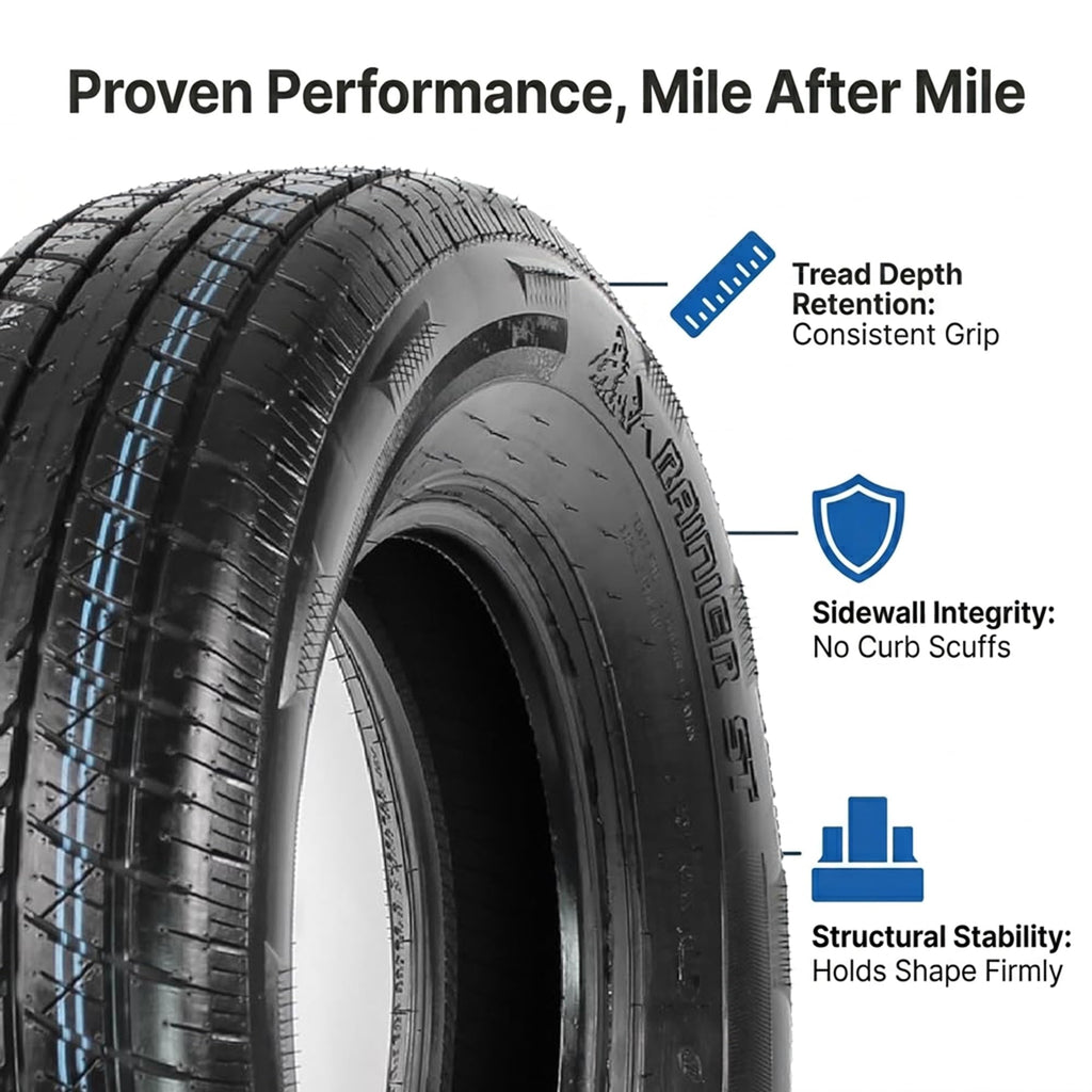 2-Pack ST205/75R15 Deep Tread Radial Trailer Tire W44777