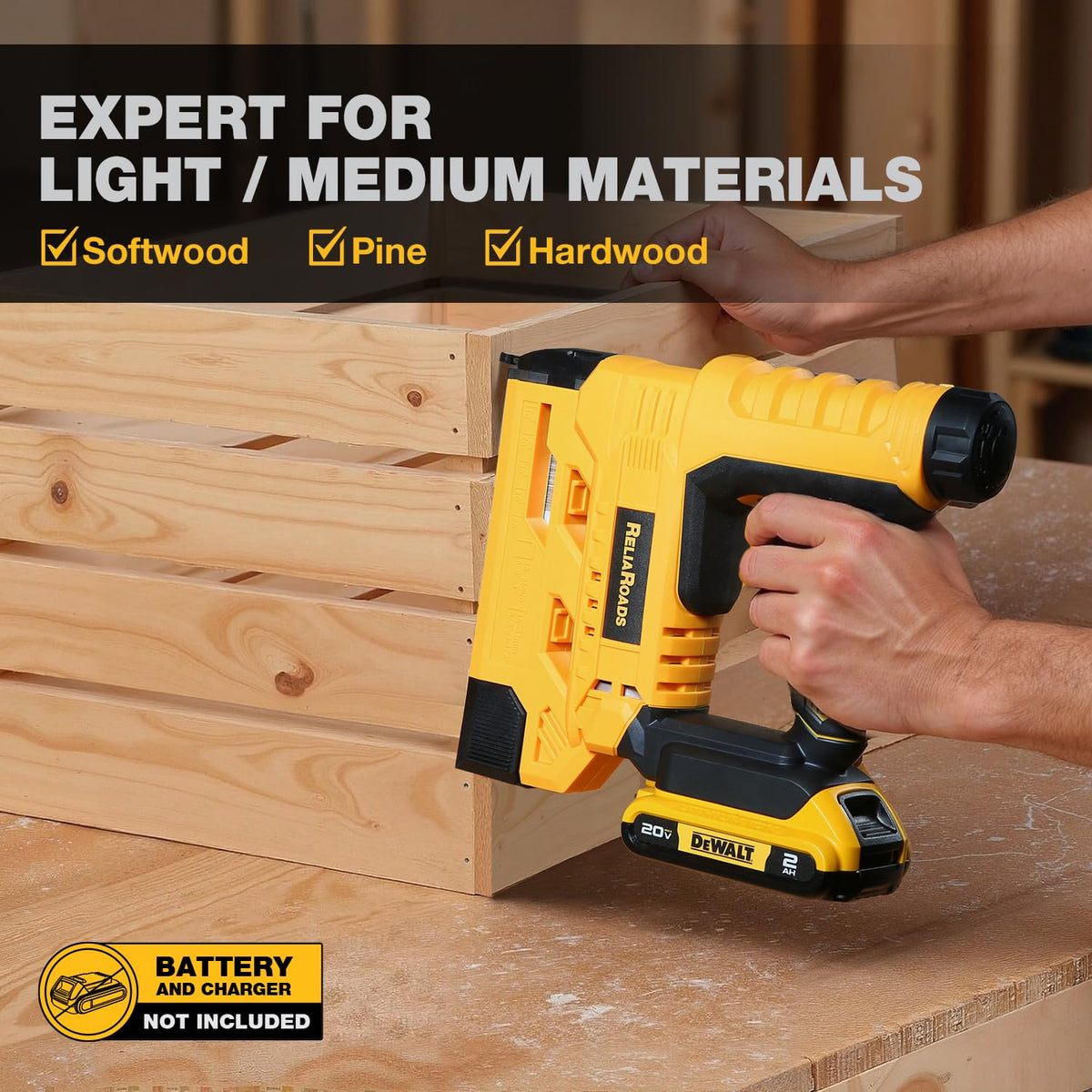 2-in-1 Cordless 18GA Brad Nailer & 1/4 Crown Stapler Y42035