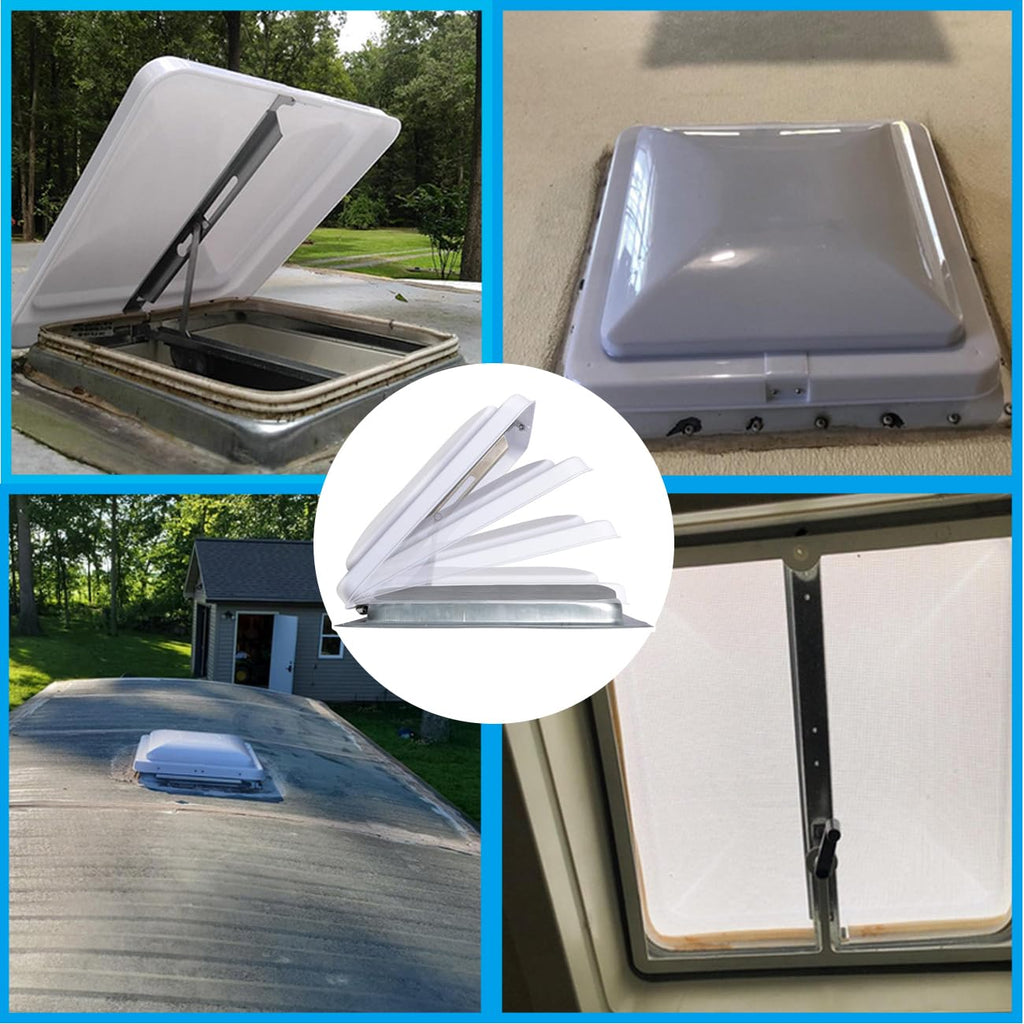 White 13" x 13" RV Roof Vent Cover Replacement V2257