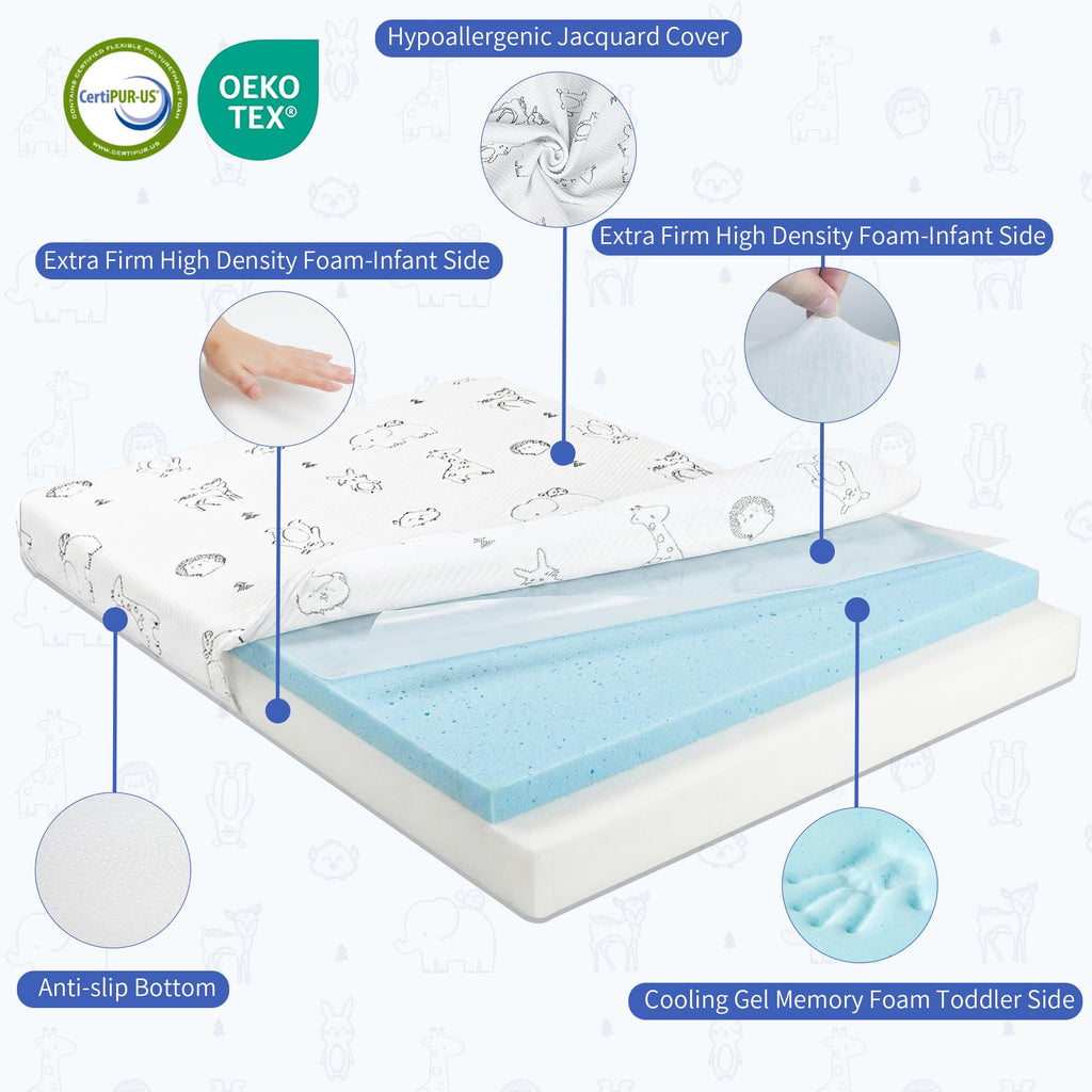 Pack and Play Mattress 38"x26" Firm Support Foam Q334