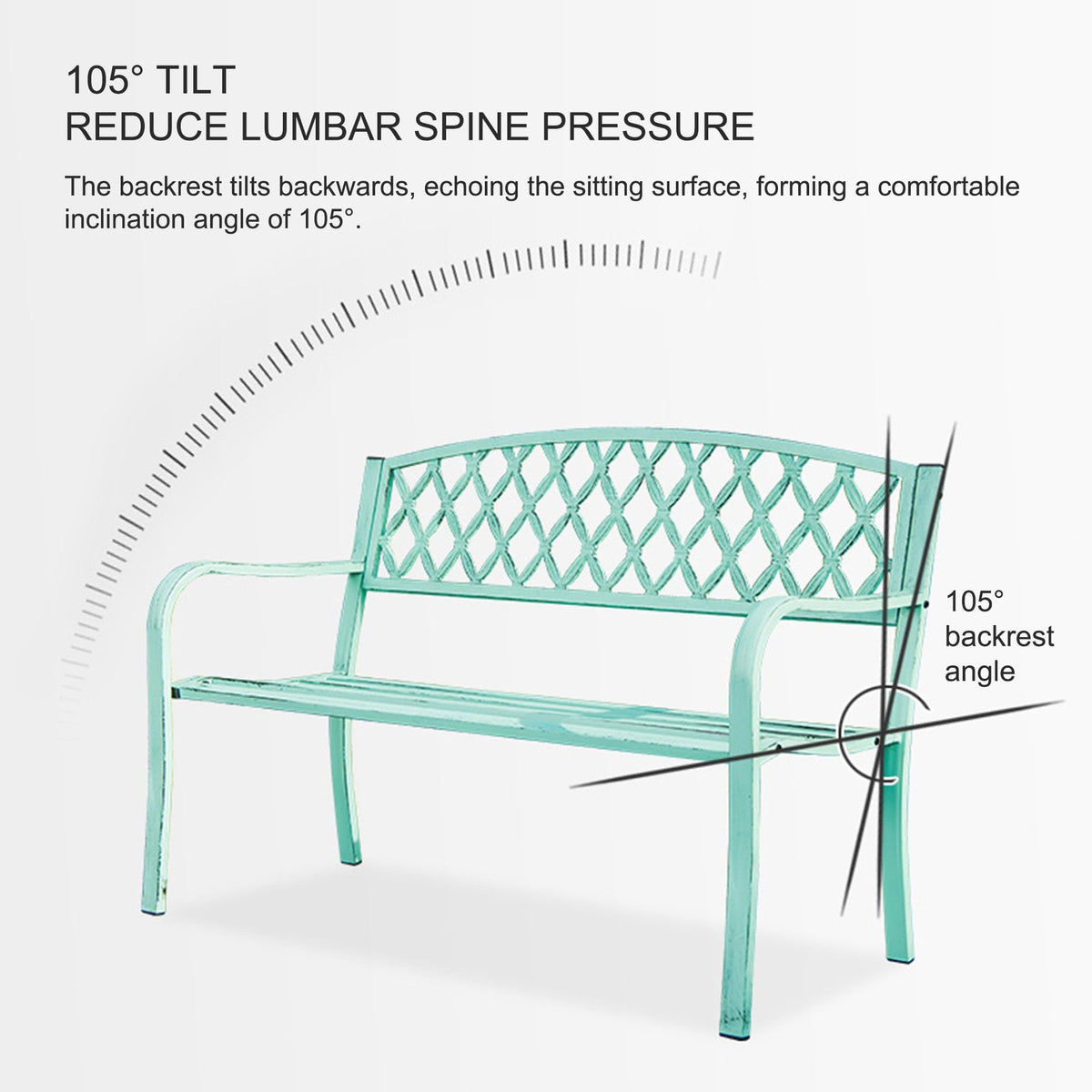 Metal Bench with Mesh Pattern O241