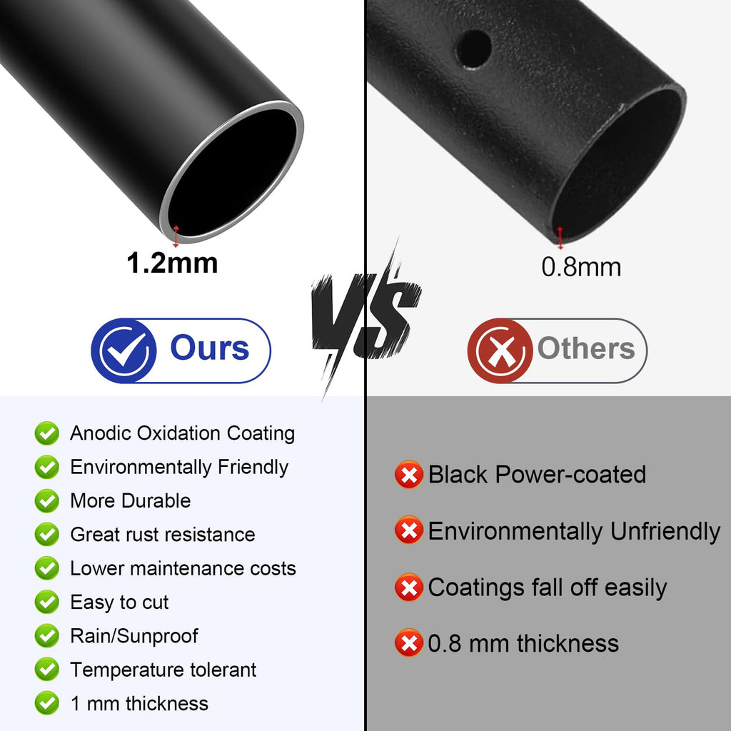 100 Pack 26" Round Black Aluminum Deck Balusters U137704