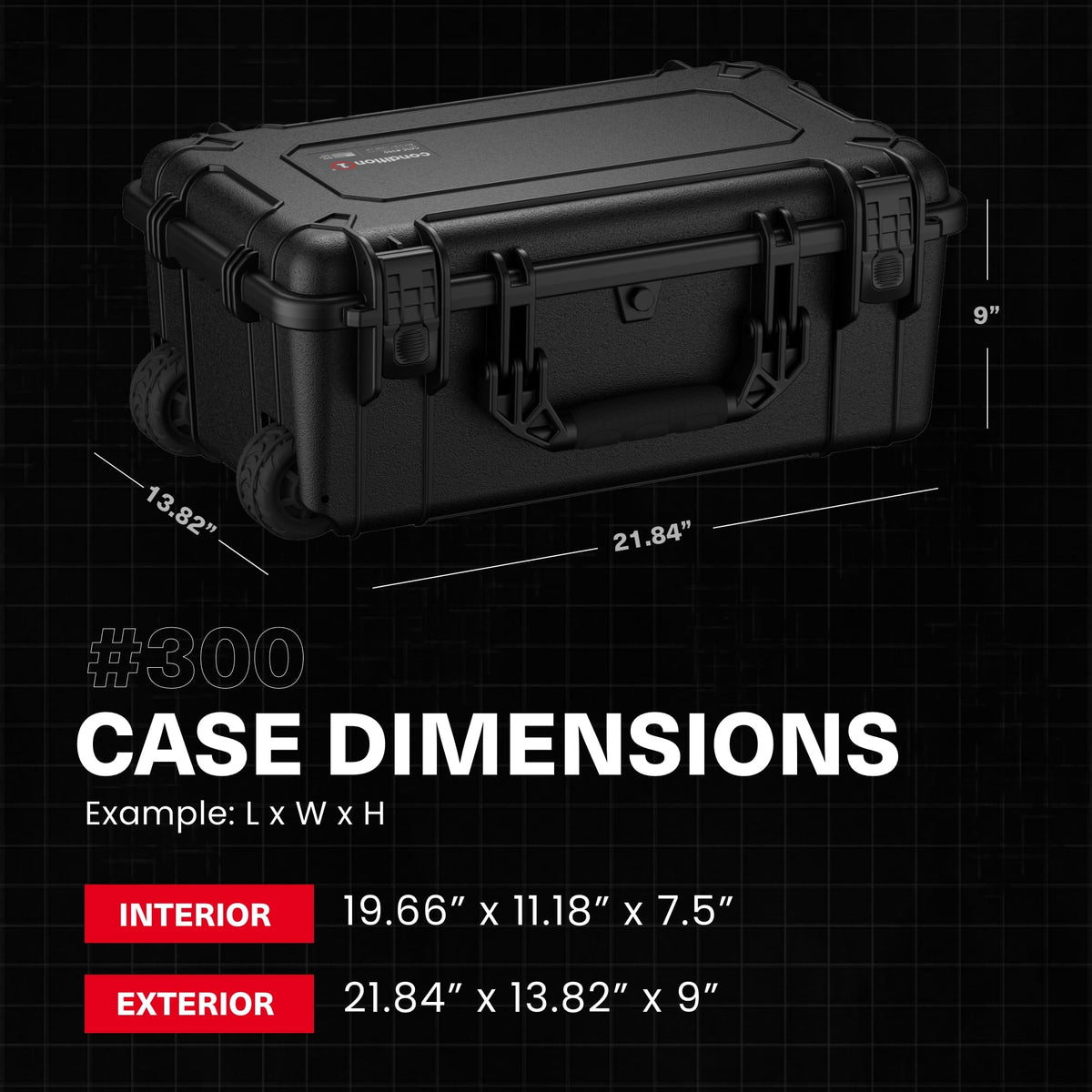 22" Rolling Lockable Hard Storage Case W980439