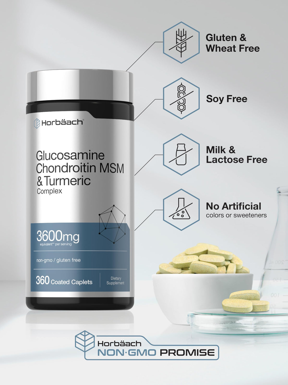 Glucosamine Chondroitin MSM 360 Caplets D62047