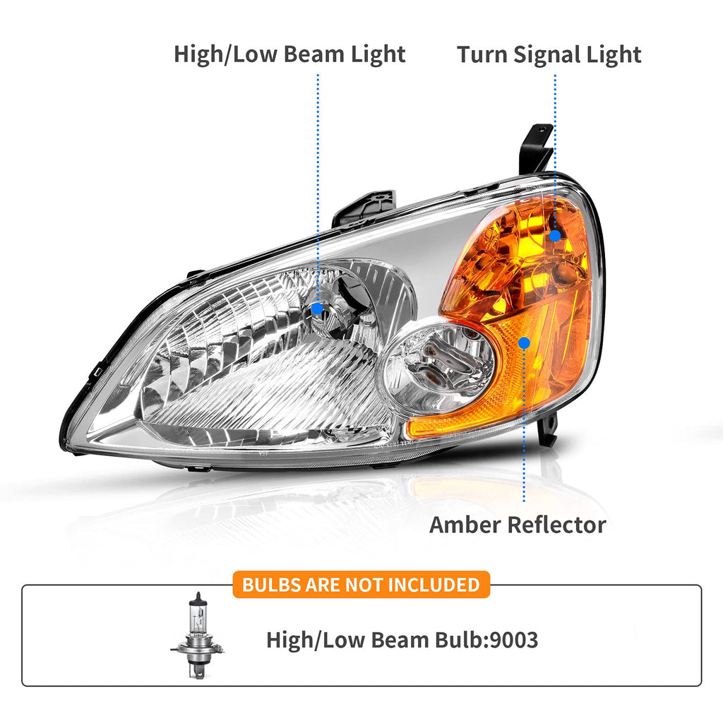 Headlight Assembly Chrome F188
