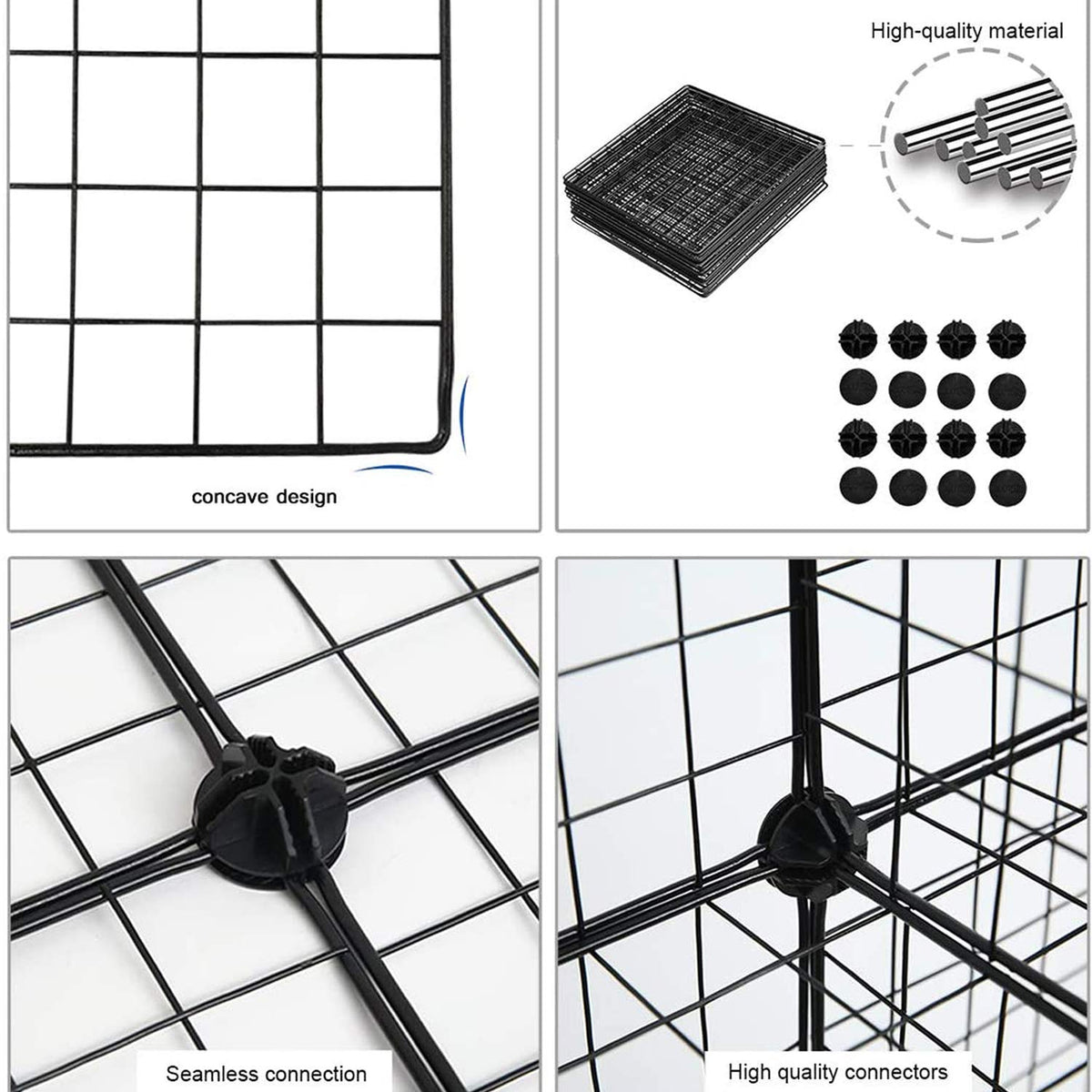 Black 12 Cube Wire Storage Organizer K668