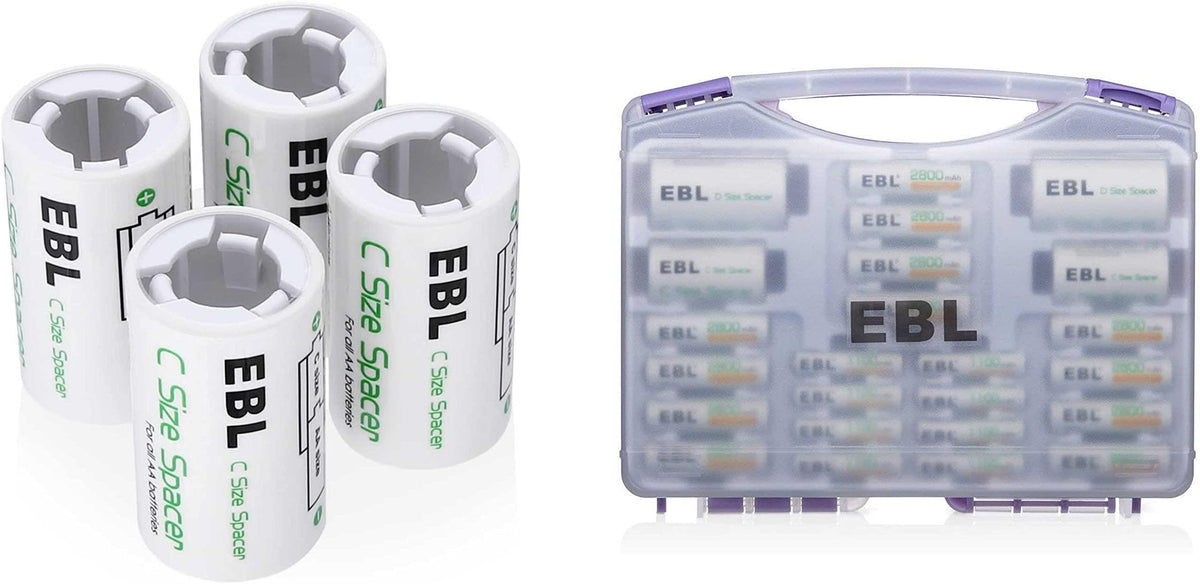 Purple Battery Box with 12 AA Batteries, 8 AAA Batteries, C Adapters, D Adapters X444