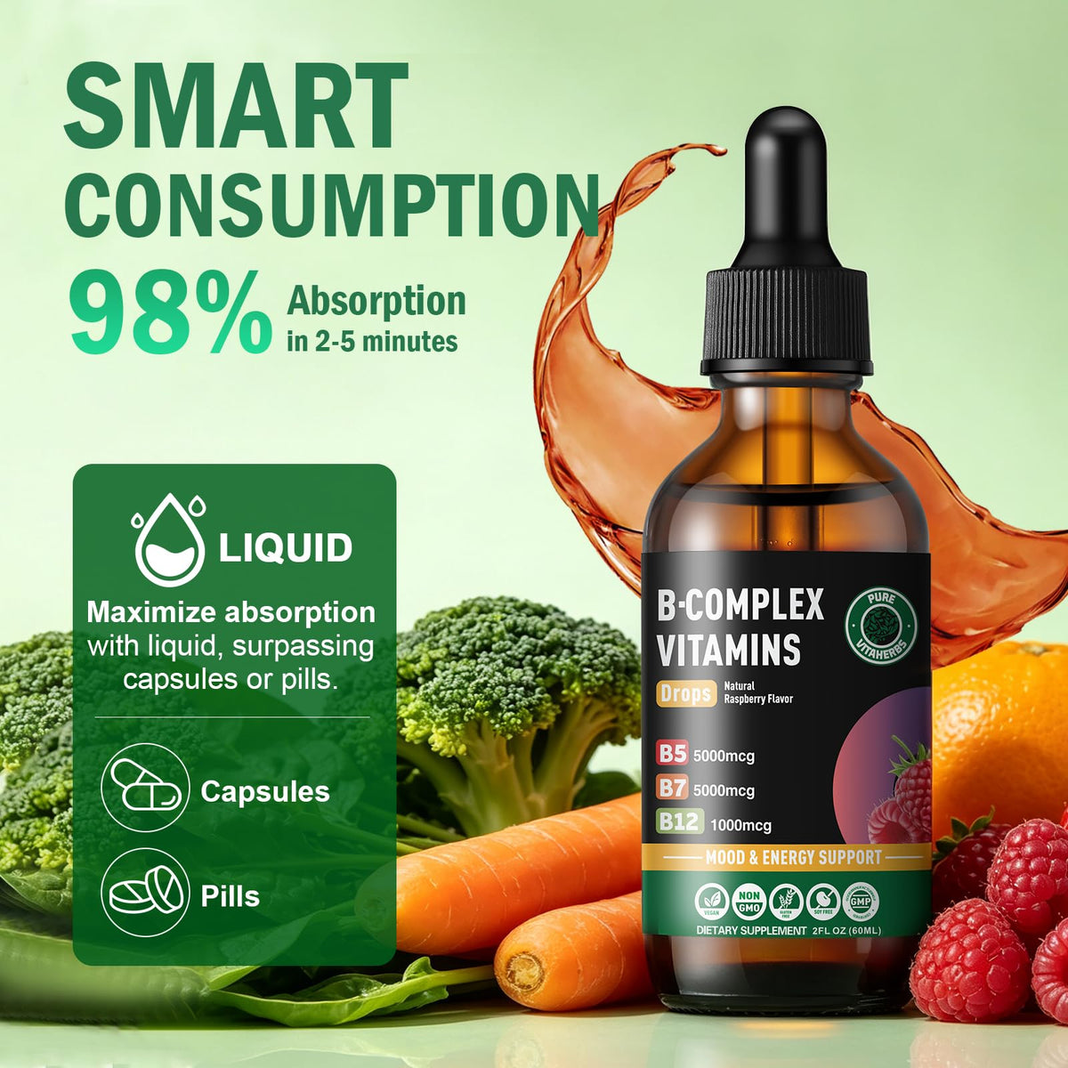 B-Complex & Biotin Drops 2 Fl Oz O316