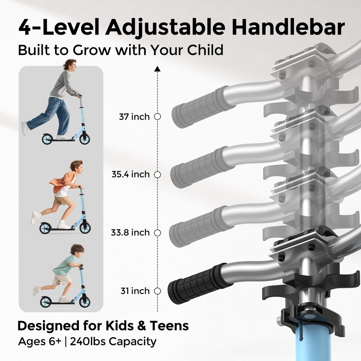 Kick Scooter with 8 Big Wheels N745